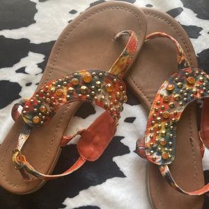 Groovy colorful sandals